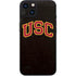 University of Southern California USC Logo Black Distressed iPhone 15 Skin