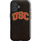 University of Southern California USC Logo Black Distressed iPhone 16 Impact Case