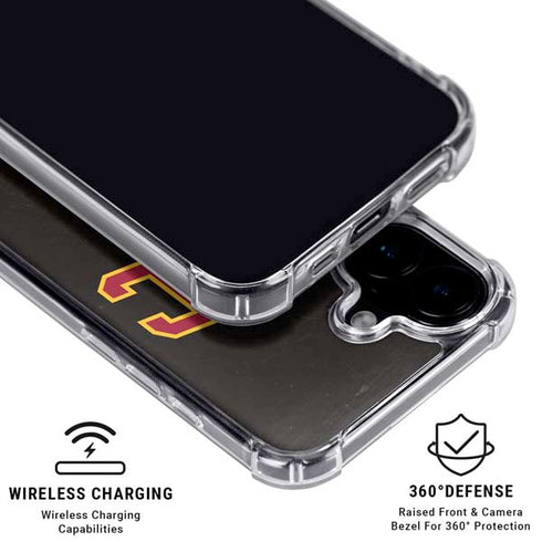 University of Southern California USC Logo Black Distressed iPhone 16 MagSafe Case