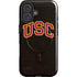 University of Southern California USC Logo Black Distressed iPhone 16 Magsafe Impact Case