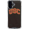 University of Southern California USC Logo Black Distressed iPhone 16 Plus Clear Case