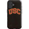 University of Southern California USC Logo Black Distressed iPhone 16 Plus Impact Case