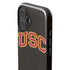 University of Southern California USC Logo Black Distressed iPhone 16 Plus Impact Case