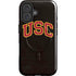 University of Southern California USC Logo Black Distressed iPhone 16 Plus Magsafe Impact Case