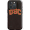 University of Southern California USC Logo Black Distressed iPhone 16 Pro Impact Case