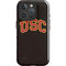 University of Southern California USC Logo Black Distressed iPhone 16 Pro Max Impact Case