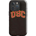 University of Southern California USC Logo Black Distressed iPhone 16 Pro Max Impact Case