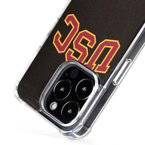 University of Southern California USC Logo Black Distressed iPhone 16 Pro Max MagSafe Case