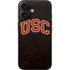 University of Southern California USC Logo Black Distressed iPhone 16 Skin