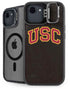 University of Southern California USC Logo Black Distressed iPhone 16e Kickstand Case