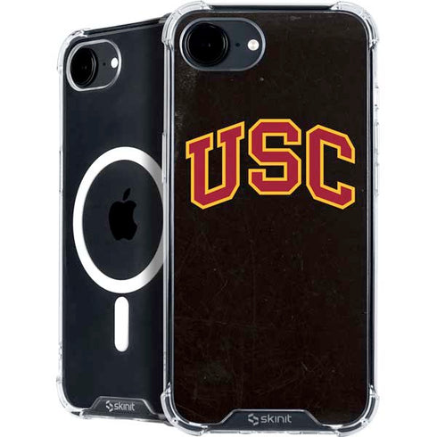 University of Southern California USC Logo Black Distressed iPhone 16e MagSafe Case
