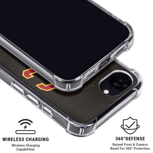 University of Southern California USC Logo Black Distressed iPhone 16e MagSafe Case