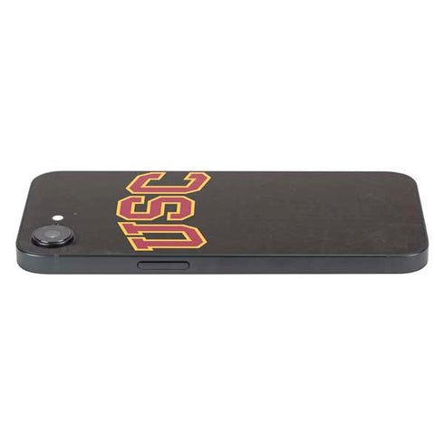 University of Southern California USC Logo Black Distressed iPhone 16e Skin