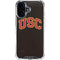 University of Southern California USC Logo Black Distressed iPhone 17 Clear Case