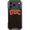 University of Southern California USC Logo Black Distressed iPhone 18 Pro Clear Case