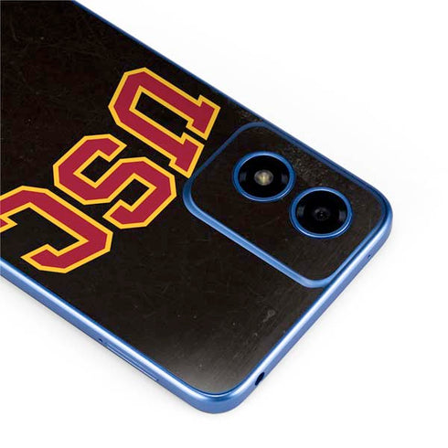 University of Southern California USC Logo Black Distressed Moto G Play 4G (2024) Skin
