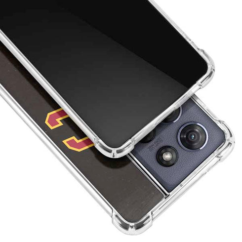 University of Southern California USC Logo Black Distressed Moto G Play 5G (2025) Clear Case