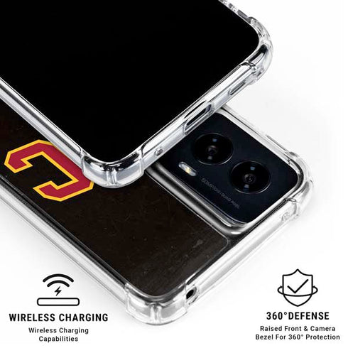 University of Southern California USC Logo Black Distressed Moto G Power 5G (2024) Clear Case