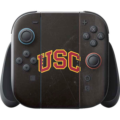 University of Southern California USC Logo Black Distressed Nintendo Switch 2 (2025) with Joy-Con Skin