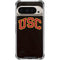 University of Southern California USC Logo Black Distressed Pixel 9/9 Pro Clear Case