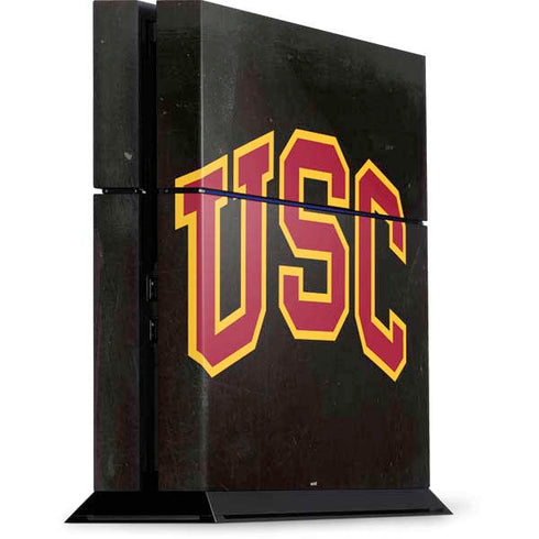 University of Southern California USC Logo Black Distressed PlayStation PS4 Skins