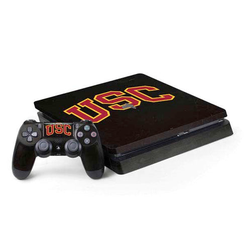 University of Southern California USC Logo Black Distressed PlayStation PS4 Skins