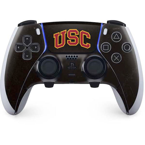 University of Southern California USC Logo Black Distressed PlayStation PS5 Skins