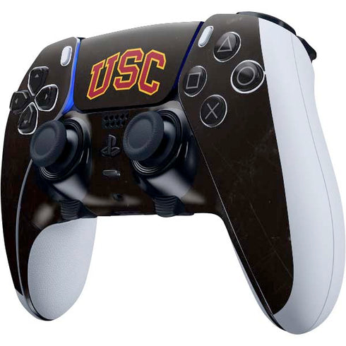 University of Southern California USC Logo Black Distressed PS5 DualSense Edge Pro Controller Skin