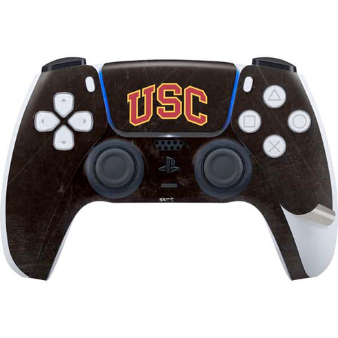 University of Southern California USC Logo Black Distressed PS5 Pro Bundle Skin