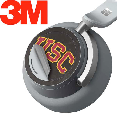 University of Southern California USC Logo Black Distressed Surface Headphones Skin