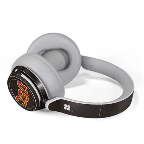 University of Southern California USC Logo Black Distressed Surface Headphones Skin