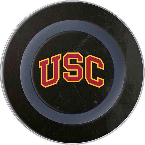 University of Southern California USC Logo Black Distressed Wireless Charger Skin