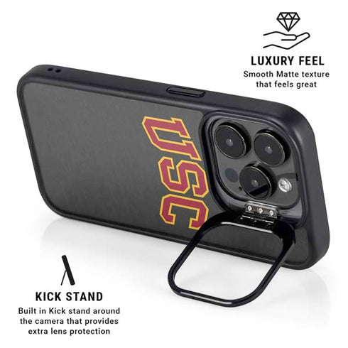 University of Southern California USC Official Logo iPhone 15 Pro Kickstand Case