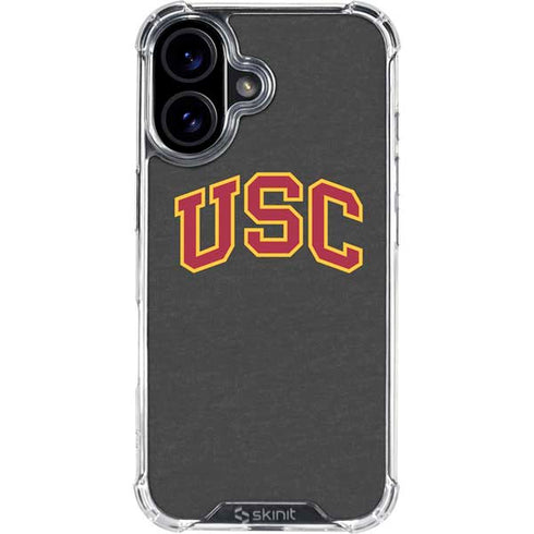 University of Southern California USC Official Logo iPhone 16 Plus Clear Case