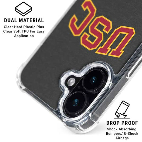 University of Southern California USC Official Logo iPhone 16 Plus Clear Case