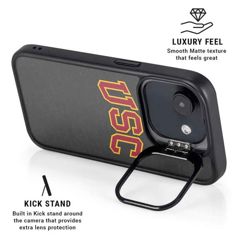 University of Southern California USC Official Logo iPhone 16e Kickstand Case