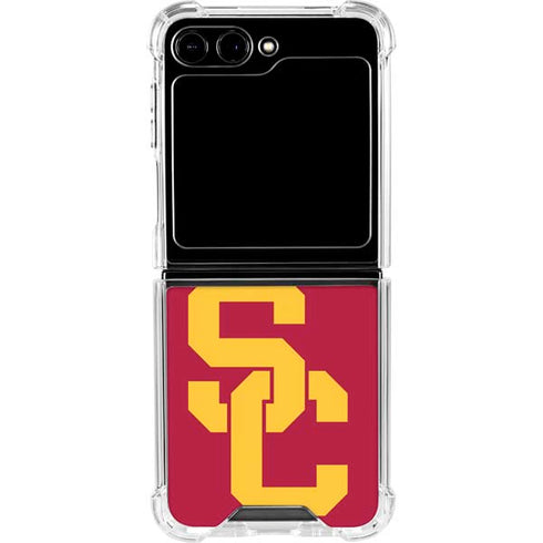 University of Southern California USC Red Logo Galaxy Z Flip6 Clear Case