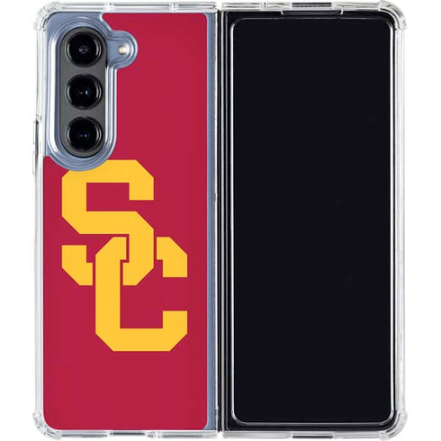 University of Southern California USC Red Logo Galaxy Z Fold5 5G Clear Case