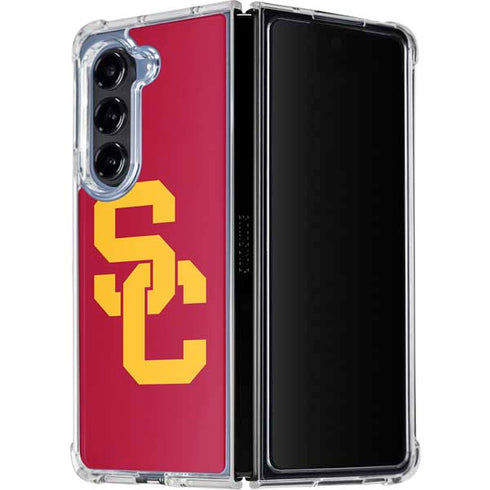 University of Southern California USC Red Logo Galaxy Z Fold5 5G Clear Case