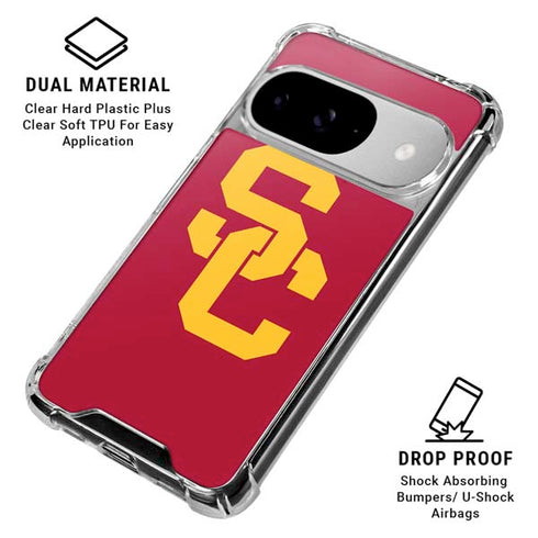 University of Southern California USC Red Logo Google Pixel 10 Clear Case