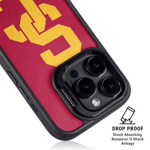 University of Southern California USC Red Logo iPhone 14 Pro Kickstand Case