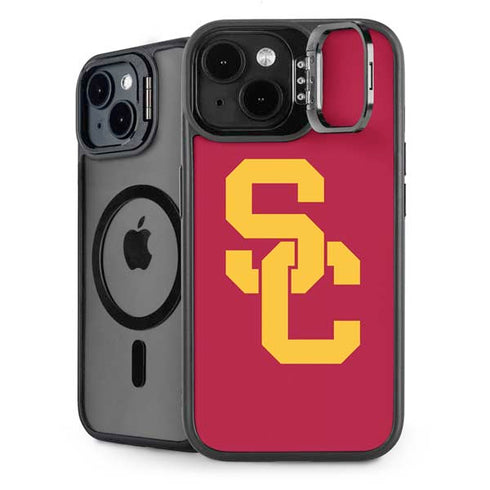 University of Southern California USC Red Logo iPhone 15 Plus Kickstand Case