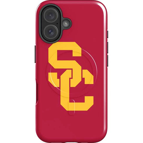University of Southern California USC Red Logo iPhone 16 Magsafe Impact Case