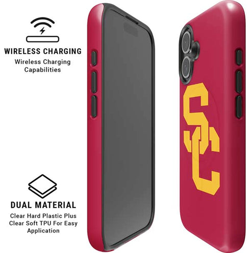 University of Southern California USC Red Logo iPhone 16 Magsafe Impact Case