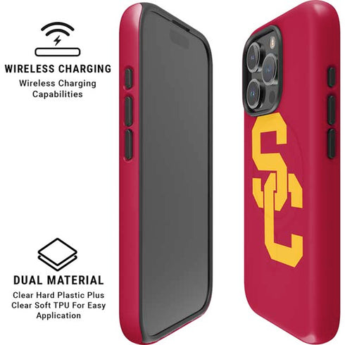 University of Southern California USC Red Logo iPhone 16 Pro Magsafe Impact Case