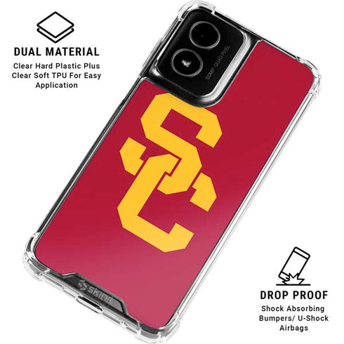 University of Southern California USC Red Logo Moto G Power 5G (2024) Clear Case