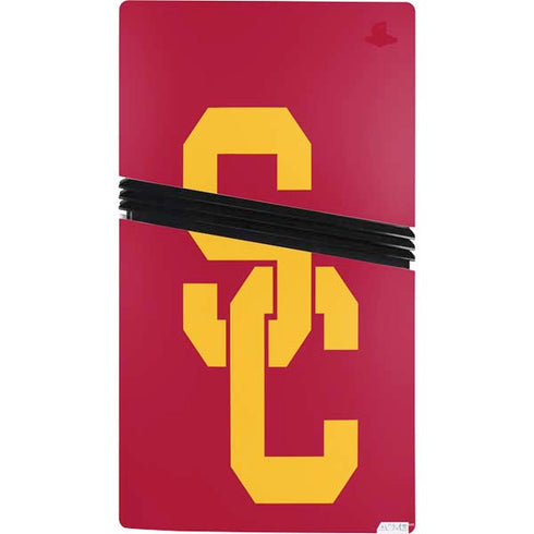University of Southern California USC Red Logo PS5 Pro Bundle Skin