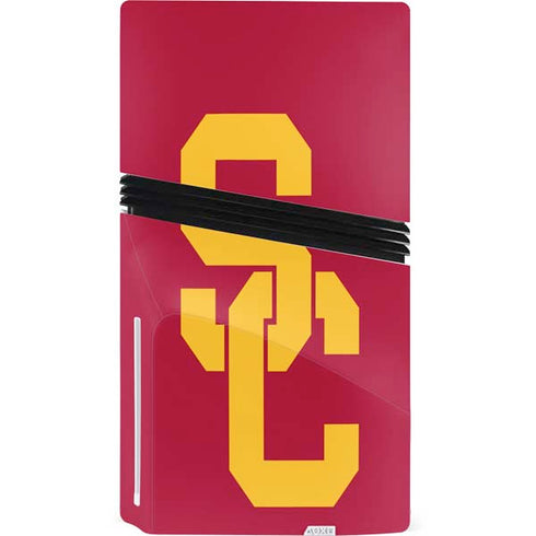 University of Southern California USC Red Logo PS5 Pro Disk Bundle Skin