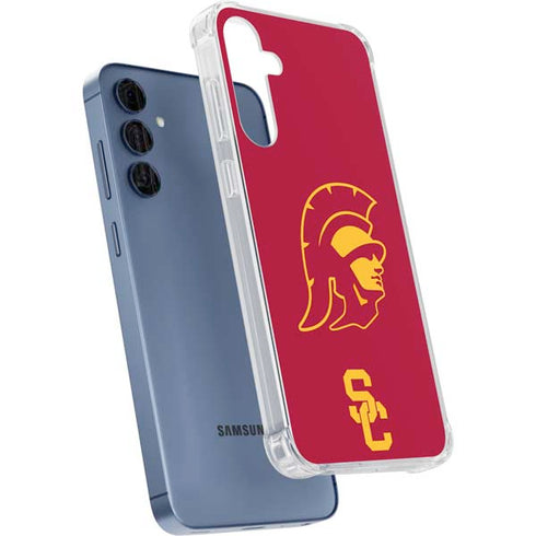 University of Southern California USC Trojan Large Mascot Galaxy A55 5G Clear Case