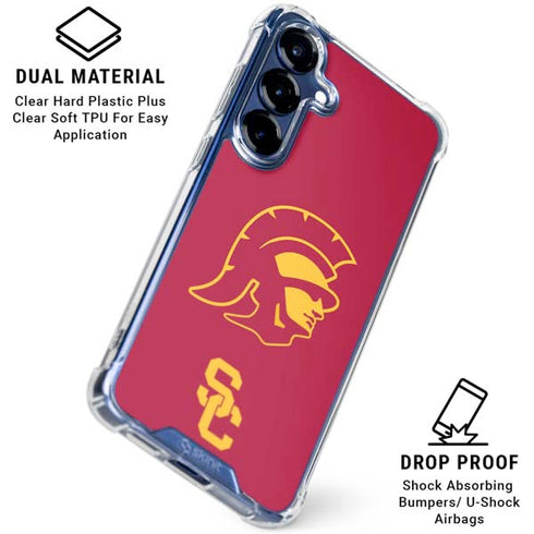 University of Southern California USC Trojan Large Mascot Galaxy S25 Clear Case